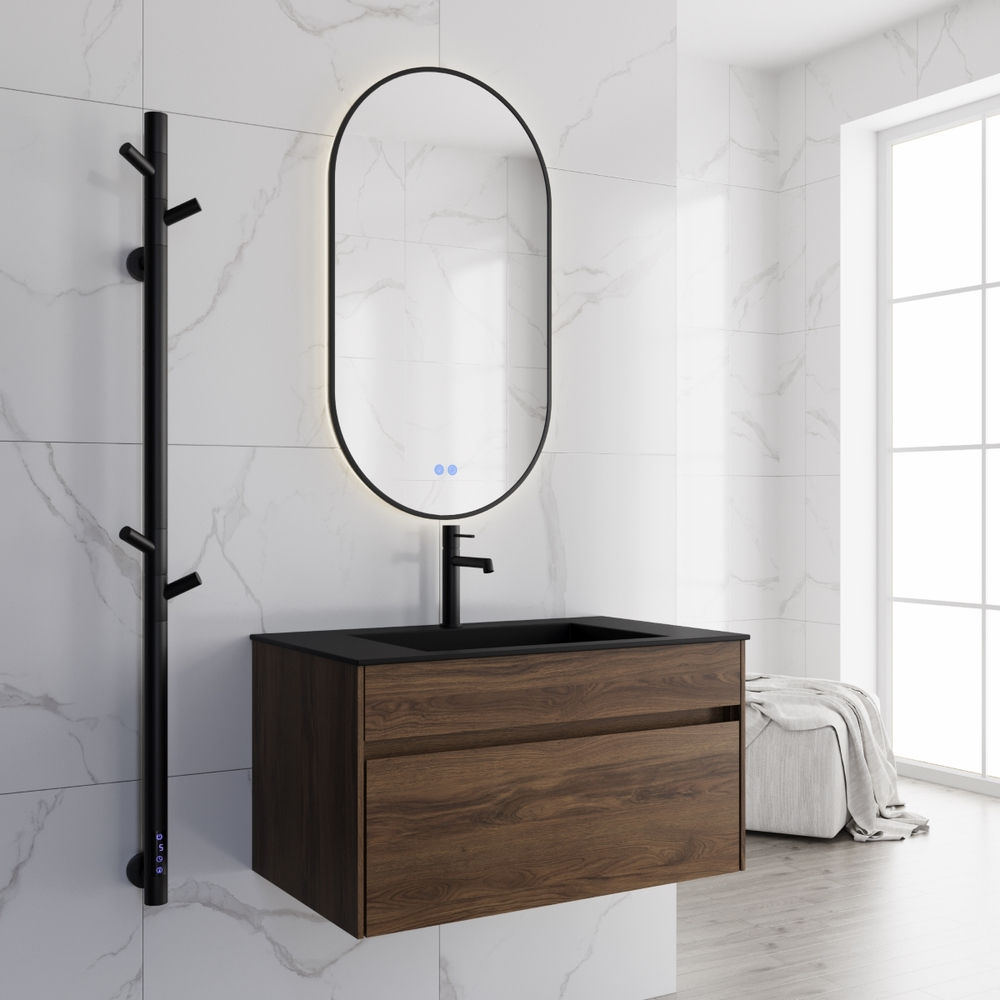 Тумба под раковину Vincea Chiara 800 подвесная, 1 выкатной ящик soft-close, C.Oak