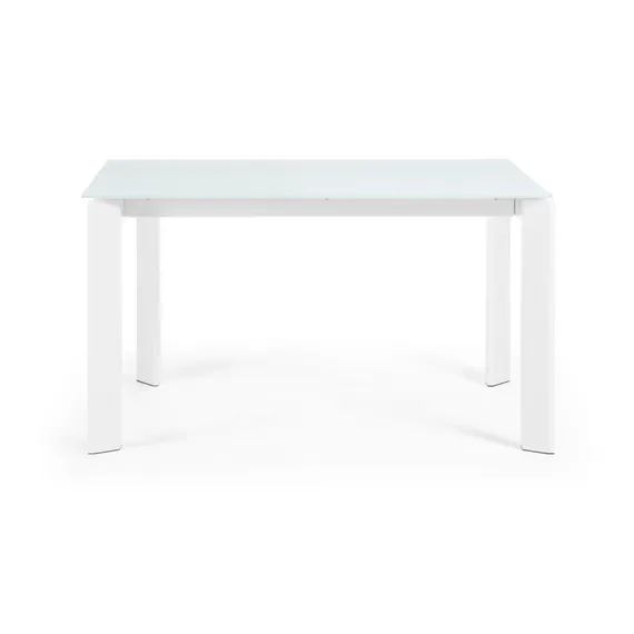 ATTA Стол 140 (200) x90 белый, стекло