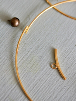 Открытое кольцо металлическое с коннектором 10 см