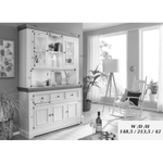 Буфет «Форест» большой серый 7012/бейц-масло