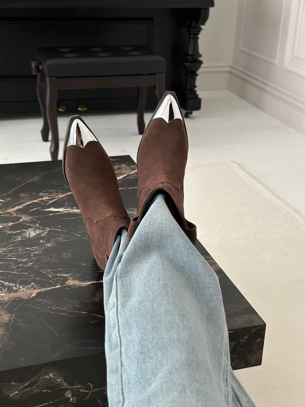 Казаки из натуральной замши