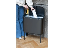 Brabantia Контейнер для мусора Bo Touch 11+23 л темно-серый