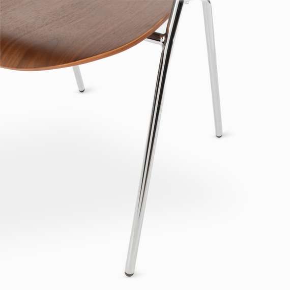 Обеденный стул Birk, орех, ножки хром