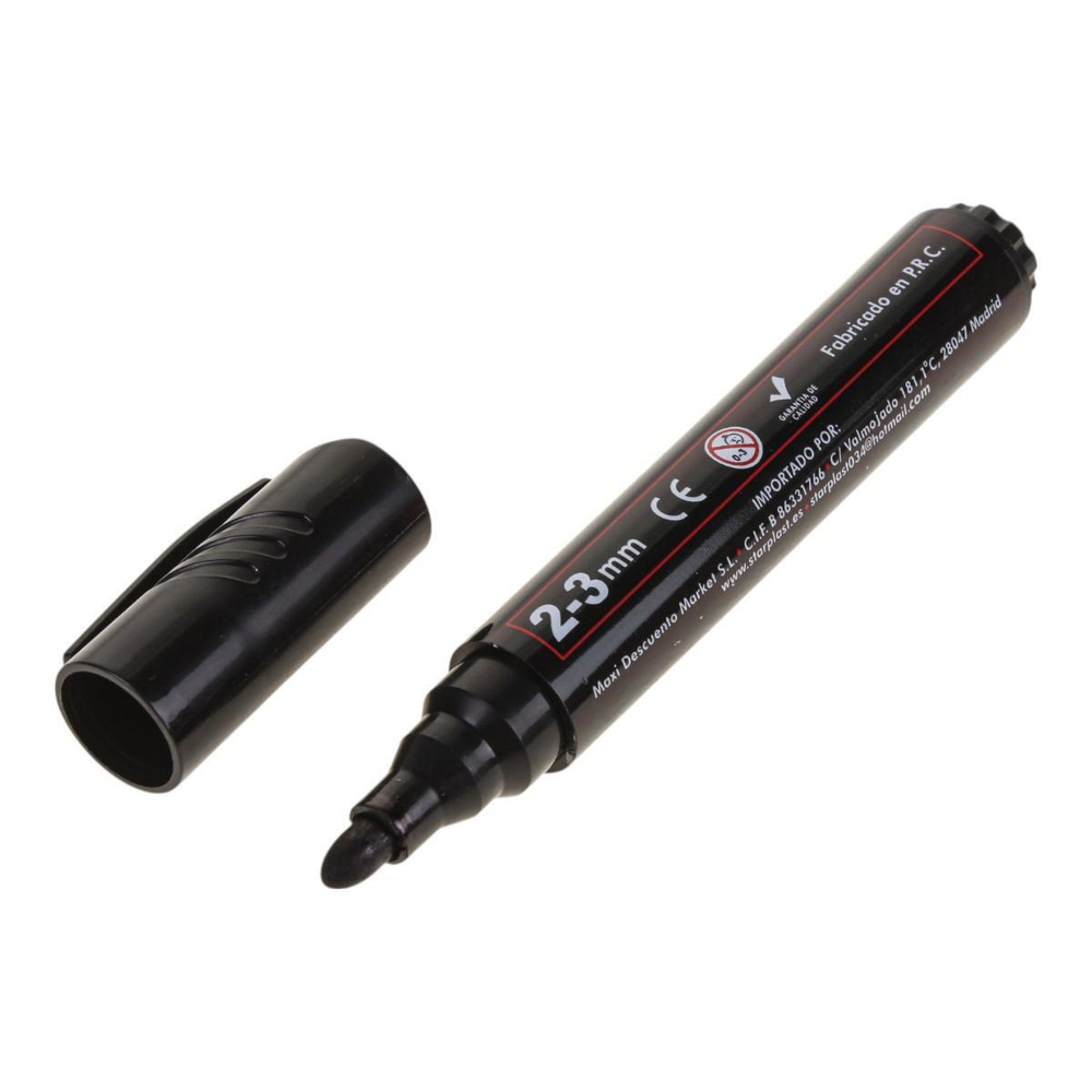 Маркер перманетный, 2-3мм, черный цвет