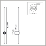 8311/14WL LEDIO золотой, металл/силикон Настенный светильник с диммером LED 14W 3000/4000/7000K 220V BRAM