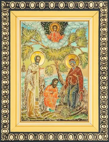 Икона БМ "Беседная" 6х9 в раме 8х11