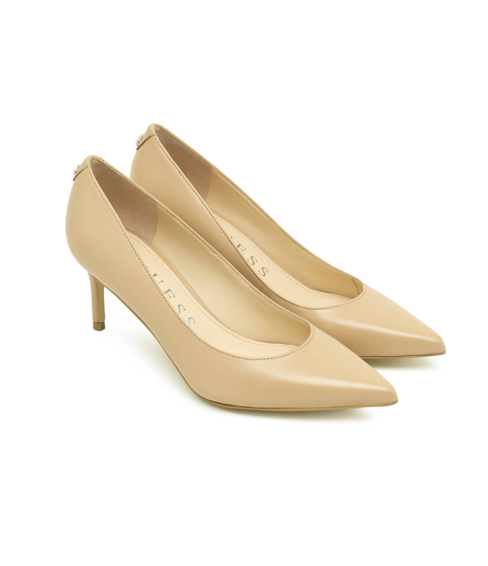 Кожаные туфли на шпильках Guess - бежевый(FLPBV4 LEA08)