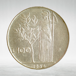 Italy 100 Lire 1956 R "Minerva Standing – Large Type", XF