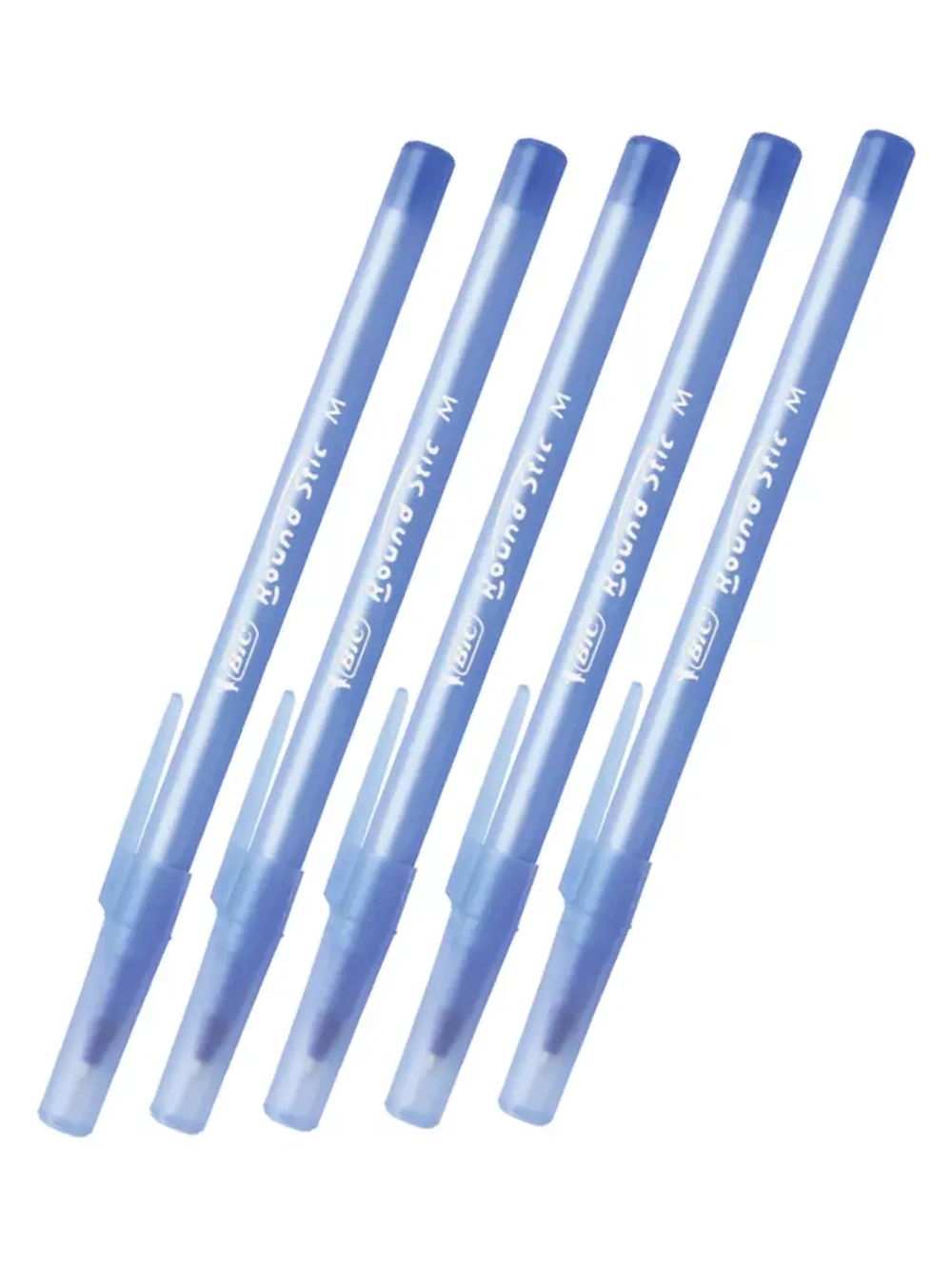 Ручка шариковая Round Stic, 1 мм, синяя, 5 шт
