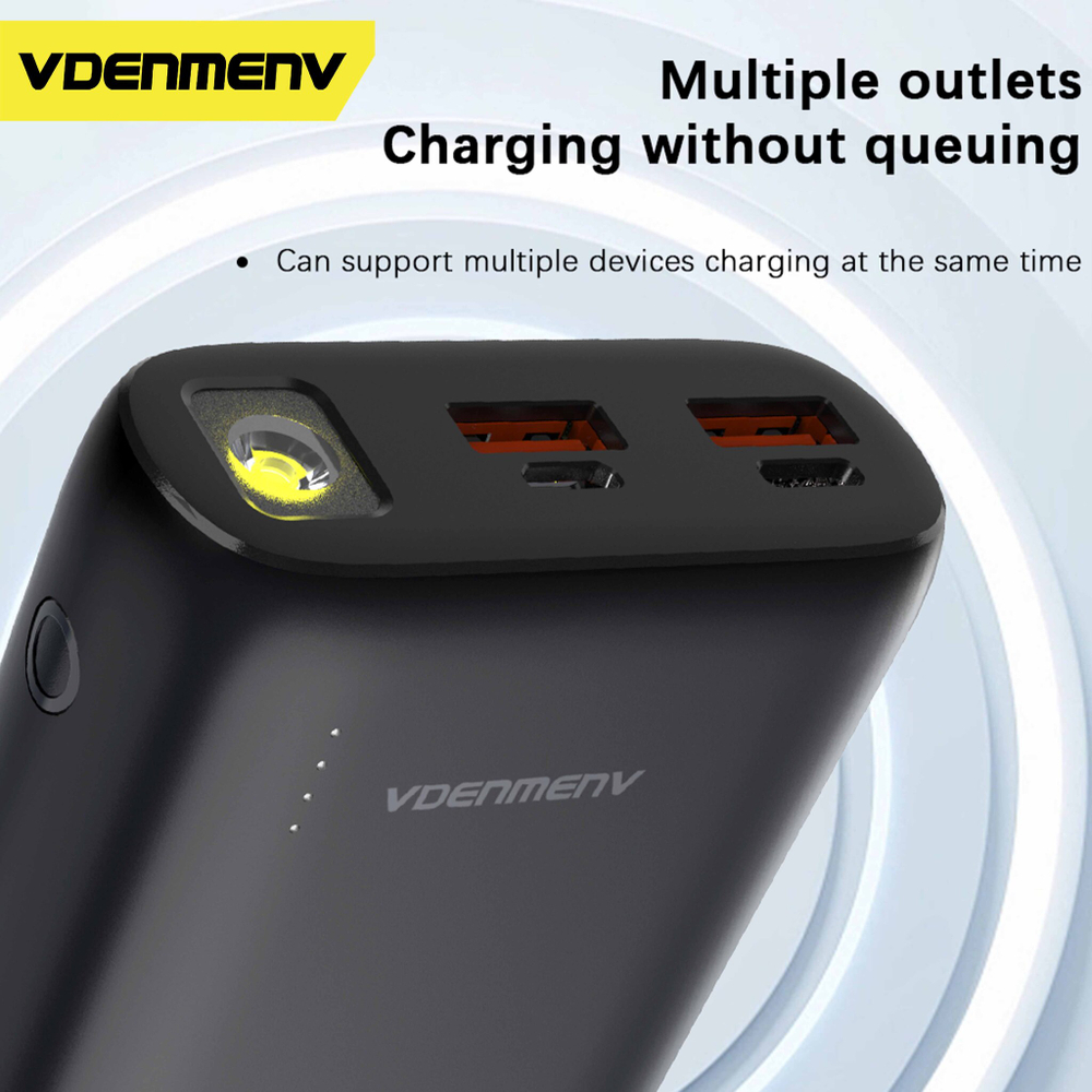 Портативный аккумулятор DENMEN DP35 20000 mAh (черный)