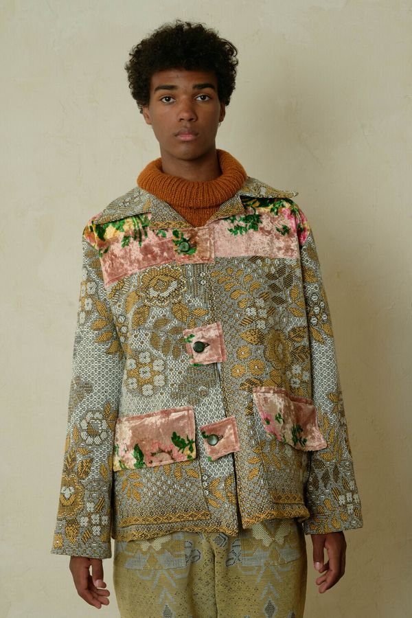 Куртка с Бархатными Розами / Velvet Roses серая - фото 1