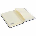 Блокнот в клетку с резинкой А5 (148x218 мм), 80 л., под кожу синий BRAUBERG "Office", 111028