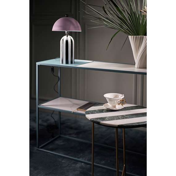 Стол консольный Mayen, 120х35х76 см, белый/бирюзовый