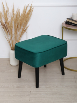 Пуф "Donatello"антивандальный велюр зеленый/венге