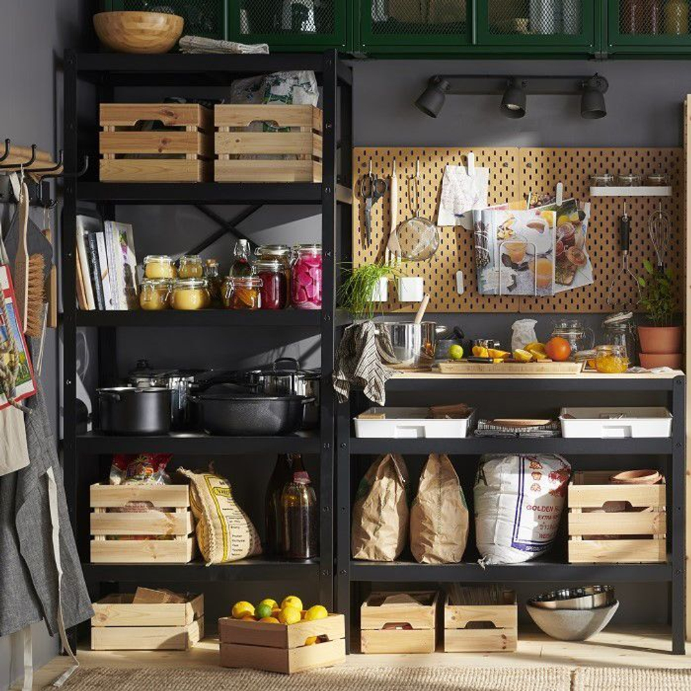 Ящик для хранения вещей Кнагглиг/Knagglig 33х23х15 из массива сосны с ручками малый, органайзер, контейнер, коробка для хранения вещей и игрушек для стеллажа