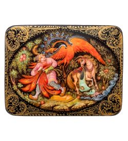 ШК-19/ 4-N Шкатулка в технике декупаж «Жар-птица» (10х8х3,5)