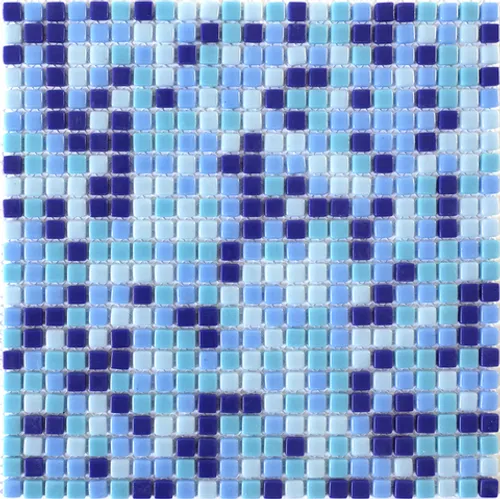 STP-BL005-10 Мозаика из стекла Steppa Natural синяя голубая