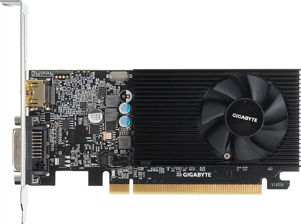 Видеокарта Gigabyte NVIDIA  GeForce GT 1030 GV-N1030D4-2GL 2ГБ DDR4, Low Profile,  Ret
