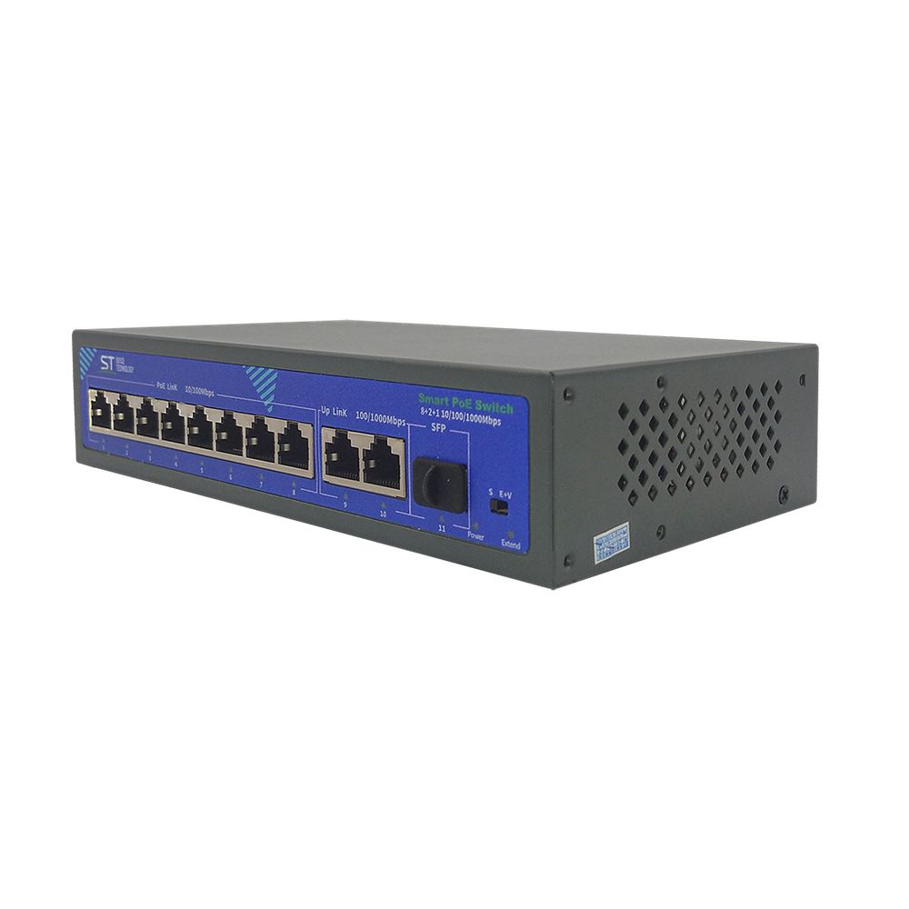 Коммутатор на 8 PoE портов ST-S87POE(2G/1S/120W/A)PRO (Транспортный сертификат ПП 969)