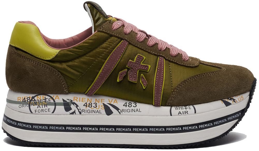 Premiata Beth 4917 зеленые с розовым