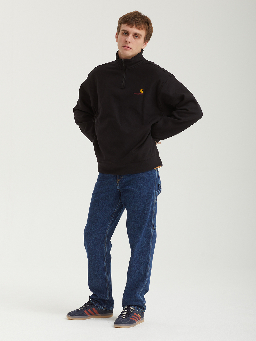 Мужская Толстовка Half Zip American Script