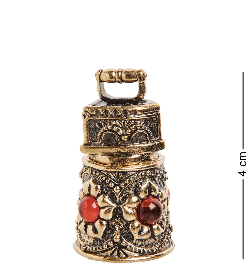 AM-2154 Наперсток «Ажурный с утюгом» (латунь, янтарь)