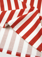 Платье трапеция Mjölk Полоска красная, с коротким рукавом