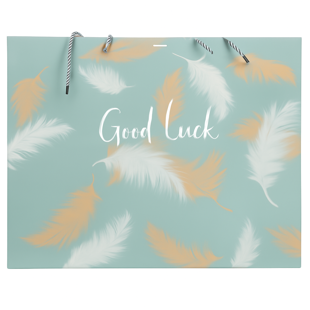 Подарочный пакет Good Luck 32*43*14 см