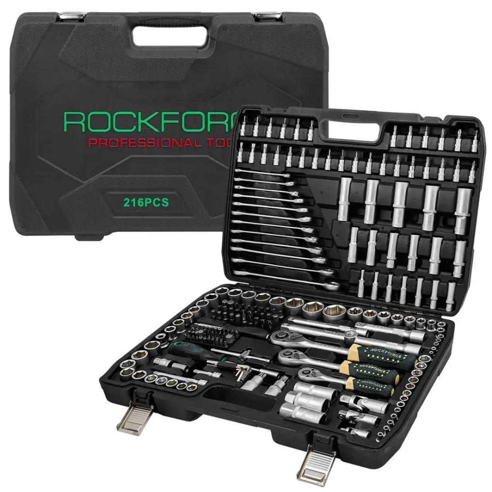 Набор инструментов 216пр. 1/4'', 3/8'', 1/2''(6гр.) RockFORCE LIGHT RF LIGHT-38841-216