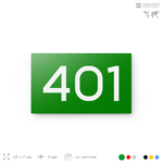 Номер на дверь 401, табличка на дверь для офиса, квартиры, кабинета, аудитории, склада, зеленая 120х70 мм, Айдентика Технолоджи