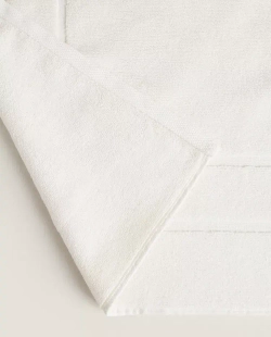 ZARA HOME ХЛОПКОВЫЙ НЕСКОЛЬЗЯЩИЙ КОВРИК ДЛЯ ВАННОЙ, СЛОНОВАЯ КОСТЬ