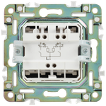 SKANDY Выключатель 2-клавишный проходной с индикацией 10А SK-V10Bl черный IEK