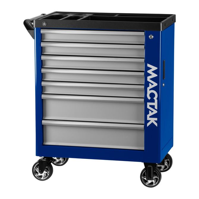МАСТАК (521-07580B) Тележка инструментальная, 7 выдвижных ящиков, "НОВА", синяя