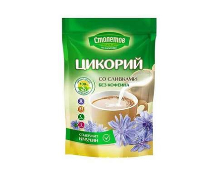 Цикорий Столетов растворимый со сливками без кофеина, 100 г