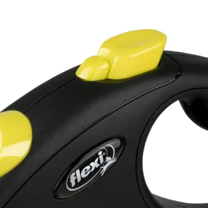 Рулетка flexi New Neon L (до 50 кг) лента 5 м, светоотражающая, желтый неон