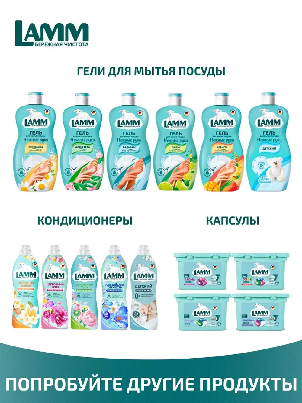 Средство для стирки жидкое гель для темного Lamm 1,04л