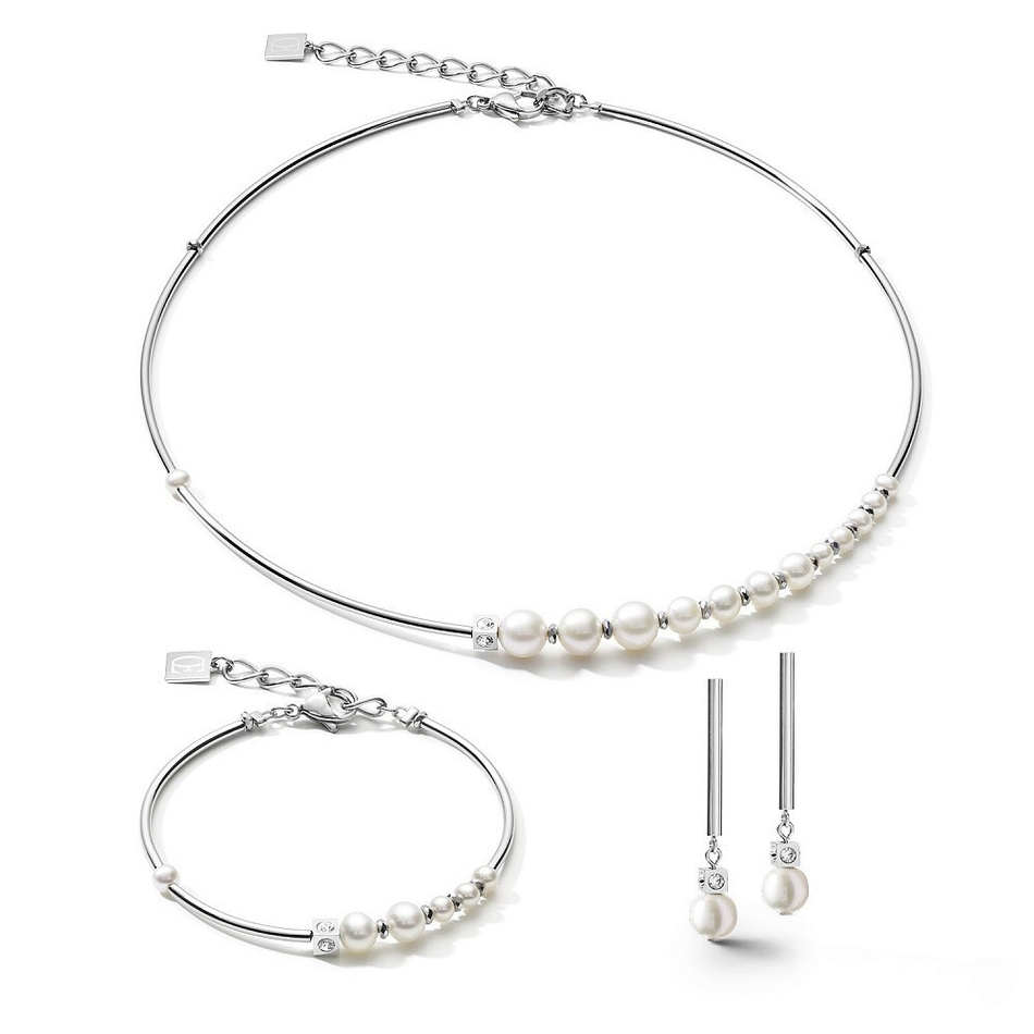 Браслет Coeur de Lion Asymmetry White-Silver 1102/30-1417 цвет серебряный, белый