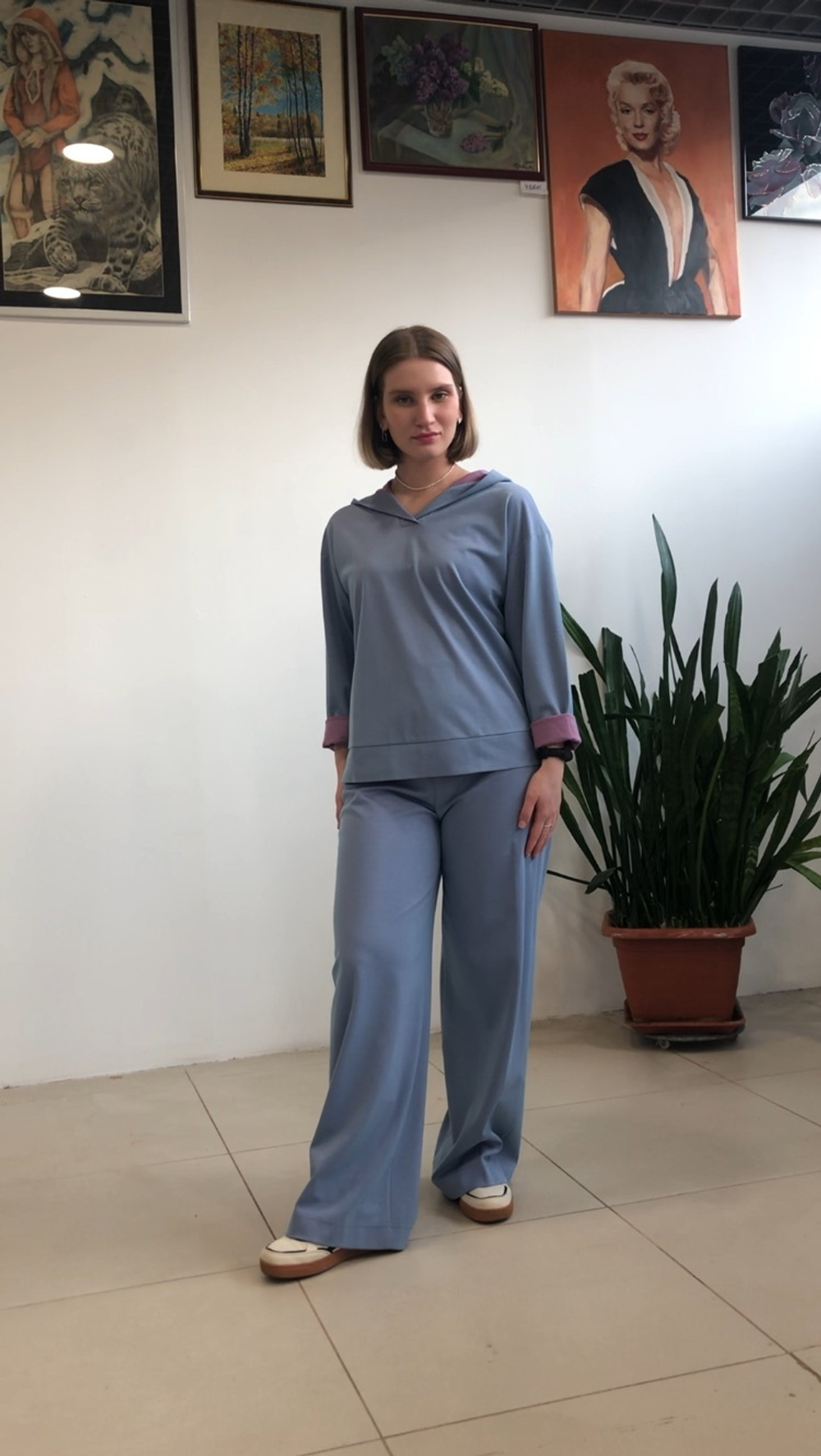 Широкие трикотажные брюки Тамбовчанка