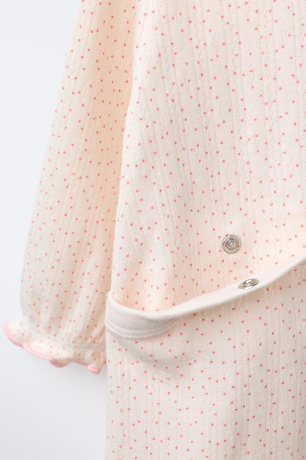 ZARA КОМБИНЕЗОН-ТРАНСФОРМЕР В ГОРОШЕК, ЭКРЮ