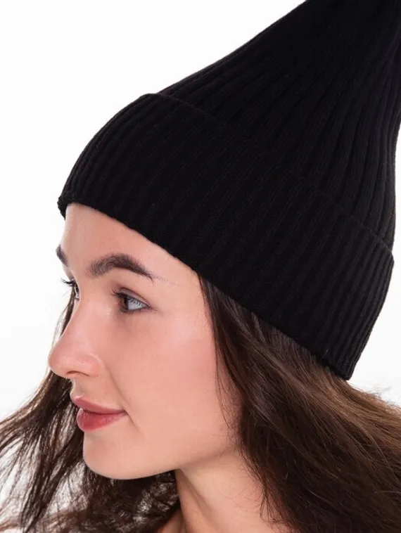 Шапка женская зимняя, цвет чёрный, размер 52-56