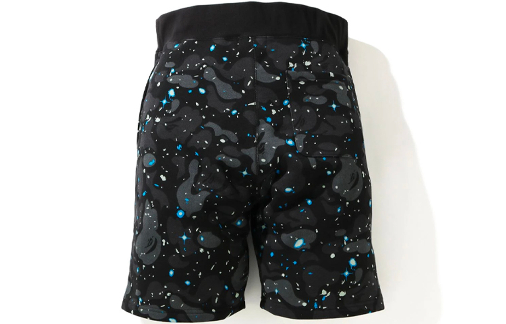 A Bathing Ape Space Camo Shark Sweat Шорты черный