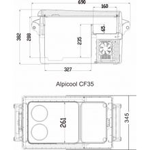 Компрессорный автохолодильник Alpicool CF35
