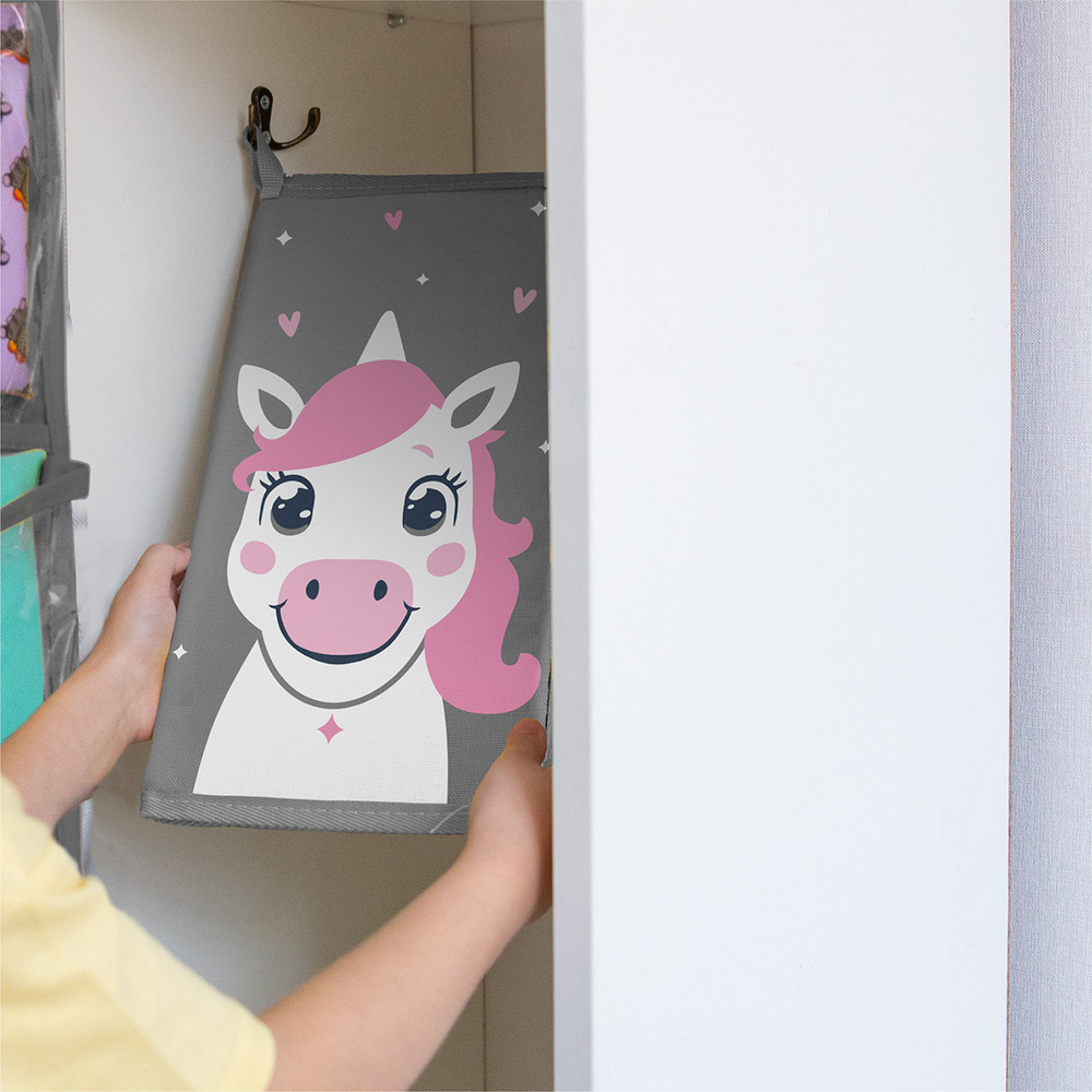 Набор для детского сада: кармашек, коврик, наклейки. Единорог