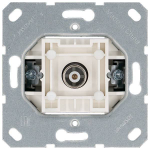 Розетка TV Φ9.5mm оконечная с накладкой, цвет черный матовый (soft touch)