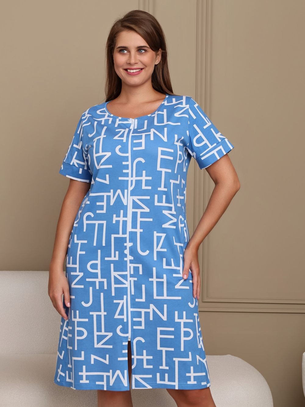 Халат Мотивы Виотекс ГОЛУБОЙ