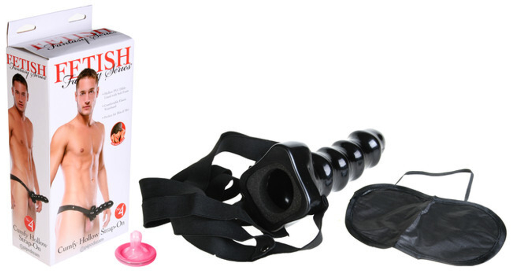 Фаллопротез Cumfu Hollow Strap-On (Цвет: черный)