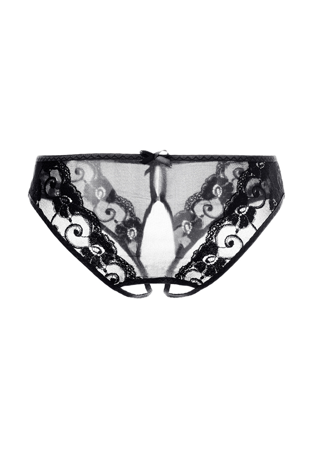 Эротические трусики из стрейч-сетки черные (42-44)
