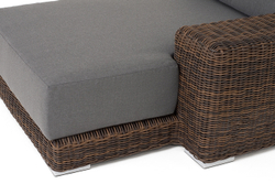 "Капри" кушетка из искусственного ротанга, цвет коричневый