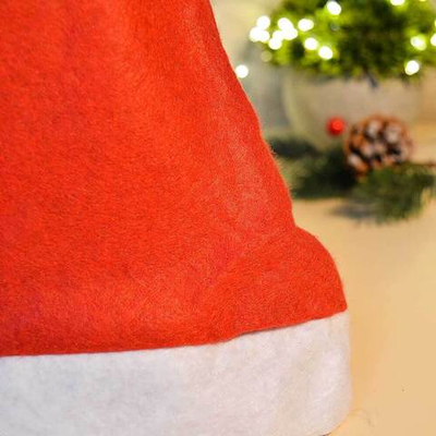 Колпак новогодний флис красный (12шт)