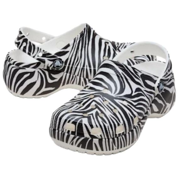 Crocs Classic Platform Animal Clog 'Black White'